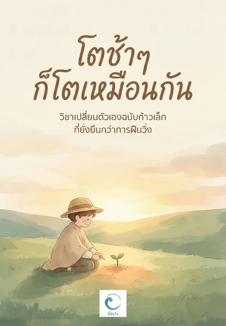 Ebook ฮีลใจ: โตช้าๆ ก็โตเหมือนกัน - วิชาเปลี่ยนตัวเองฉบับก้าวเล็ก ที่ยั่งยืนกว่าการฝืนวิ่ง